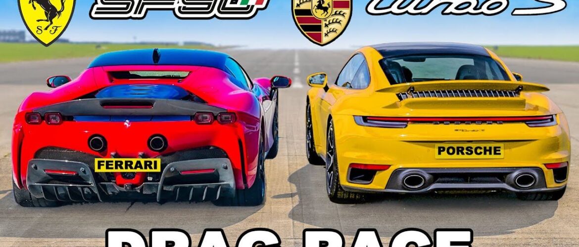 Drag kralı Porsche 992 911 Turbo S, Ferrarı SF90 Stradale’nin karşısında!